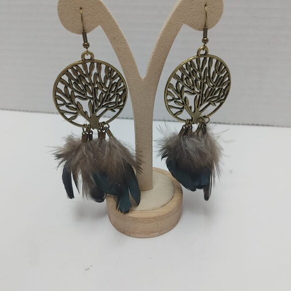 5/$25 Feather Earrings Peacock Feathers Earrings Boho Statement Retro Jewelry - Picture 6 of 6